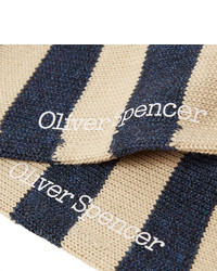 Oliver Spencer Striped Stretch Cotton Blend Socks