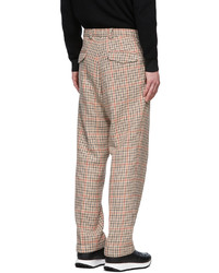 BOSS Beige Russell Athletic Edition Houndstooth Trousers