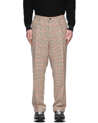 BOSS Beige Russell Athletic Edition Houndstooth Trousers
