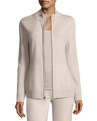 Neiman Marcus Cashmere Collection Cashmere Zip Front Jacket