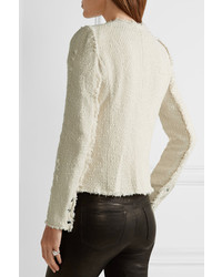 IRO Frayed Cotton Tweed Jacket Ecru