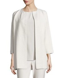 Eileen Fisher Jacquard Open Front Jacket