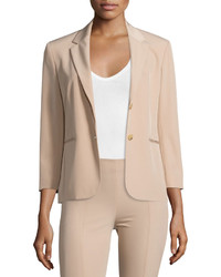 The Row Nopman Two Button Short Jacket Amber Beige
