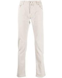 Moorer Logo Embroidered Slim Fit Trousers