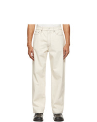 Sunnei Off White Classic Side Band Jeans