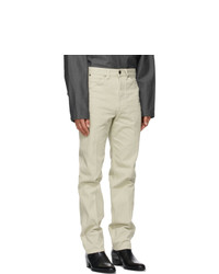 Lemaire Off White Tapered 5 Pocket Jeans