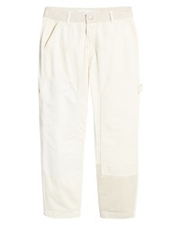 Topman Panelled Carpenter Jeans In Stone At Nordstrom