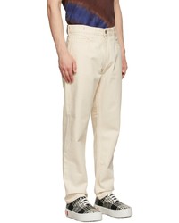YMC White Selvedge Tearaway Trousers