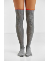 Urban Outfitters Ribbed Scallop Thigh High Sock