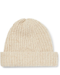 Inis Meáin Ribbed Merino Wool And Cashmere Blend Beanie