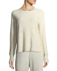 Eileen Fisher Peppered Organic Cottonwool Knit Top Petite