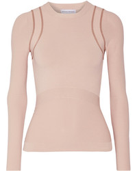 Narciso Rodriguez Stretch Knit Top Beige