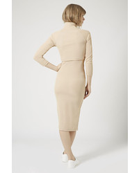 Topshop Roll Neck Cut Out Bodycon Dress