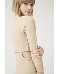 Topshop Roll Neck Cut Out Bodycon Dress