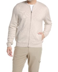 Nordstrom Tech Smart Texture Bomber Jacket In Taupe At