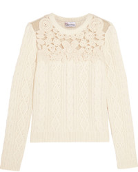 Beige Knit Cable Sweater