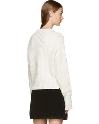 Carven Beige Cable Knit Sweater