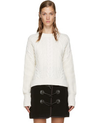 Carven Beige Cable Knit Sweater