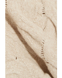 Joseph Cable Knit Wool Blend Sweater Cream