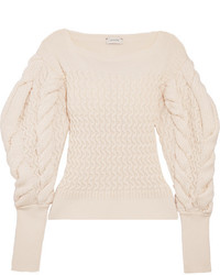 Lemaire Cable Knit Wool Sweater Cream