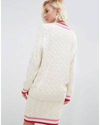 Asos Wah London X Cable Knit Cricket Sweater