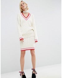 Asos Wah London X Cable Knit Cricket Sweater