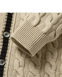 Camoshita Cable Knit Cotton Cardigan