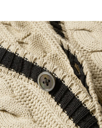 Camoshita Cable Knit Cotton Cardigan