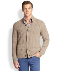 Saks Fifth Avenue Collection Cable Knit Cashmere Cardigan
