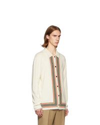 Burberry Off White Knit Lachlan Cardigan