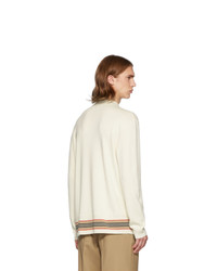 Burberry Off White Knit Lachlan Cardigan