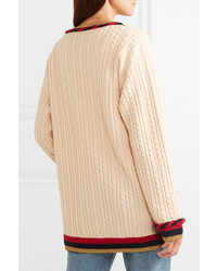 Gucci Oversized Wool And Cashmere Blend Cardigan