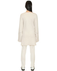 Akris Cashmere Knit Coat With Zip Sleeves
