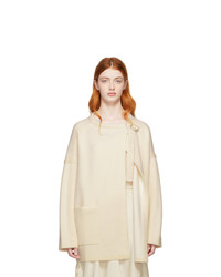 Chloé Off White Compact Knit Coat
