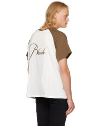 Rhude Brown Off White Raglan T Shirt