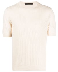 Tagliatore Ribbed Knit Short Sleeve Top