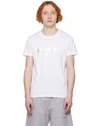 Balmain White Metallic T Shirt