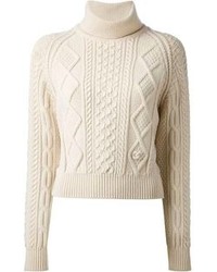Chanel Vintage Cropped Cable Knit Sweater, $823