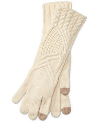 Beige Knit Gloves