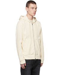 Theory Off White Waffle Knit Hoodie