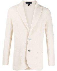 Beige Knit Linen Blazer