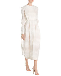 Emilia Wickstead Knitted Midi Dress With Cut Out Sleeves