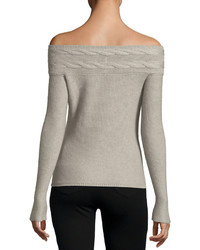 Loro Piana Kimberley Off The Shoulder Baby Cashmere Sweater