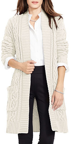 ralph lauren open front cardigan