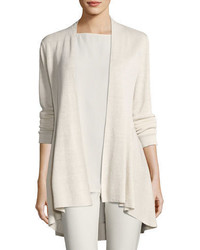 Eileen Fisher Long Crepe Knit Shaped Cardigan