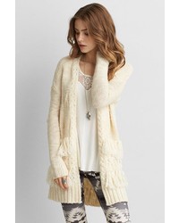 American Eagle Outfitters O Fringe Open Cardigan
