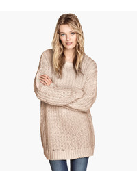 H&M Knit Sweater Light Beige Ladies