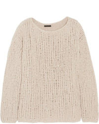 Donna Karan New York Chunky Knit Cashmere Sweater Ecru