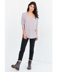 Out From Under Oversized Cozy Thermal V Neck Top