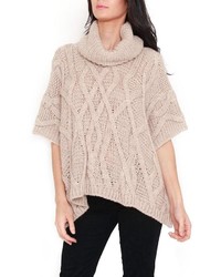 Casting Turtle Neck Poncho Sweater